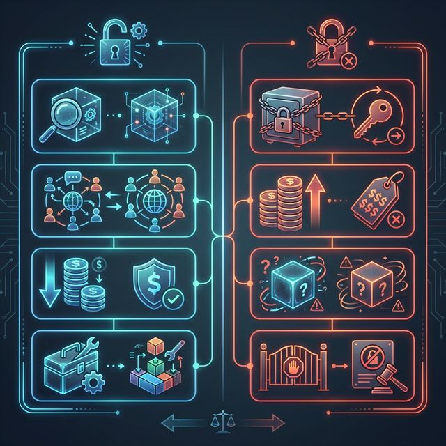 Open-source vs proprietary AI comparison — transparency, cost, and customization advantages