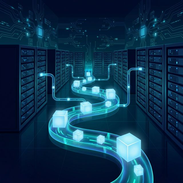 Enterprise AI deployment pipeline with multiple model sizes for different workloads