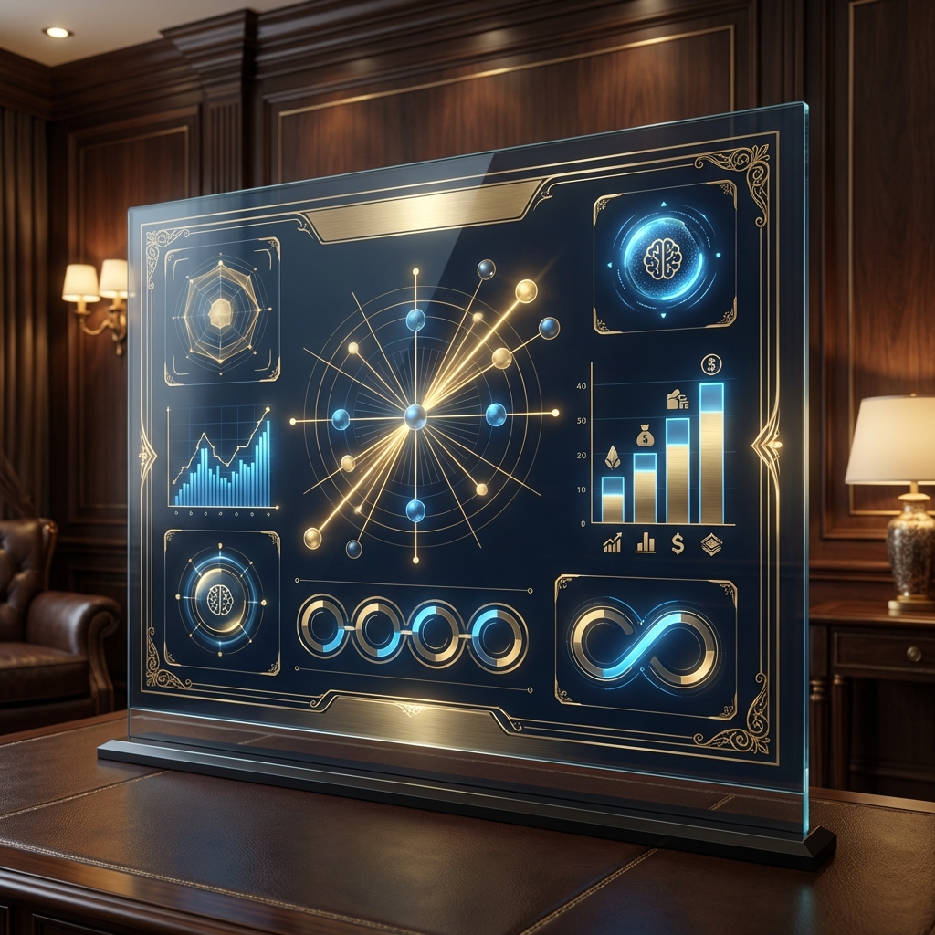 Elegant wealth management dashboard with AI-powered portfolio analysis and multi-asset visualization